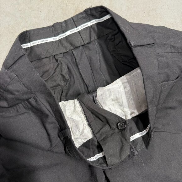 Dolce & Gabanna Dress Pants Stretch Black Wool Trousers Made in Italy 34x29 - Picture 4 of 9